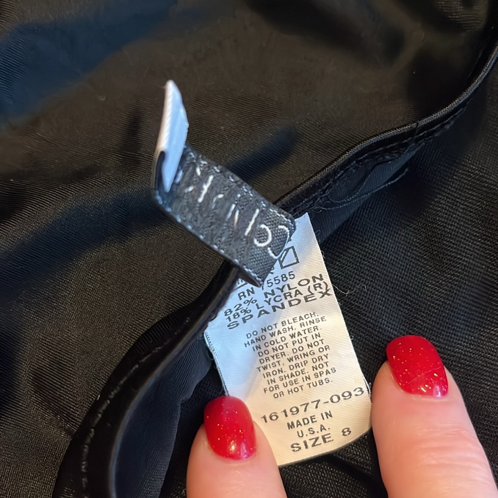 Calvin Klein 1pc Halter Style Hi Cut Leg Swimsuit Sz 8 - Picture 7 of 8